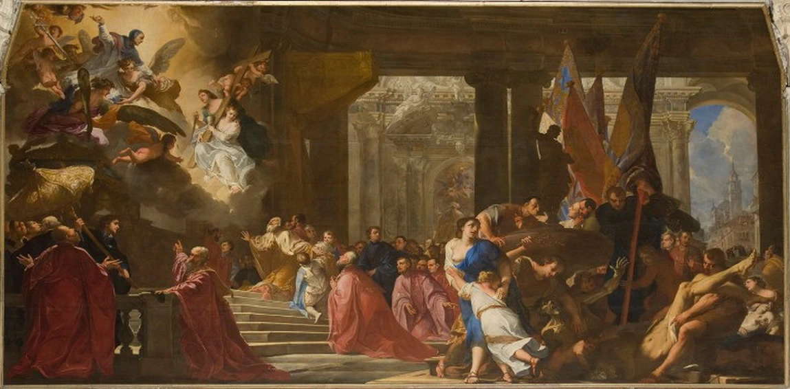 Voto del doge Nicolò Contarini al Beato Lorenzo Giustiniani affinchè interceda per la liberazione di Venezia dalla peste - San Pietro di Castello, Venezia